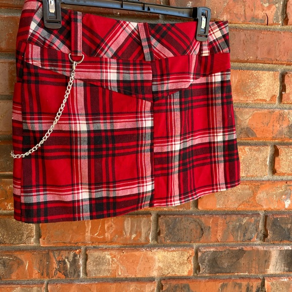 Vintage plaid mini skirt size 7 - Picture 2 of 7